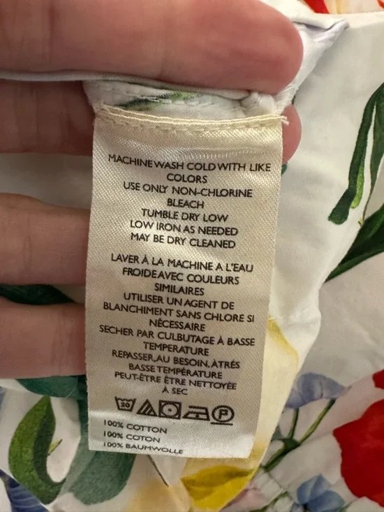 NWOT Anthropologie Floral Cotton Peplum Top - Picture 7 of 8